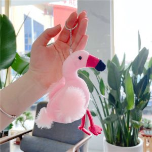 flamingo peluş anahtarlık