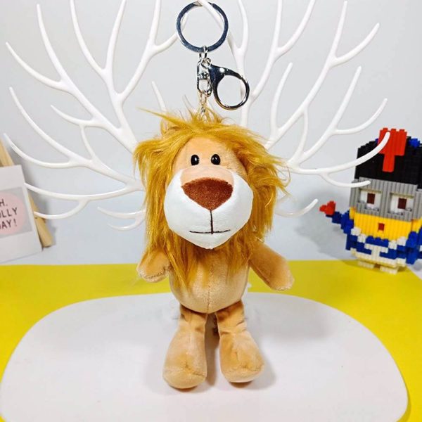Aslan Kral Peluş Anahtarlık 12 Adet - 16cm - Görsel 3