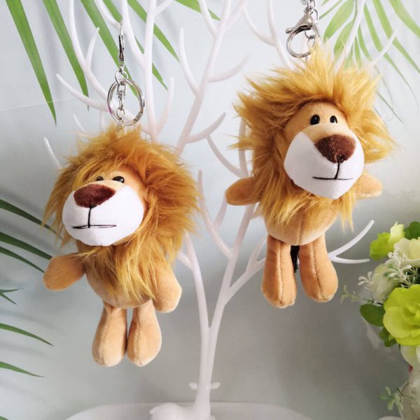 Aslan Kral Peluş Anahtarlık 12 Adet - 16cm - Görsel 5