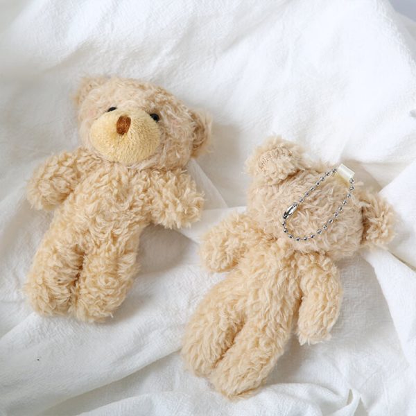 Elbisesiz Kahverengi Peluş Ayıcık Anahtarlık 12 Adet - 10cm - Görsel 2